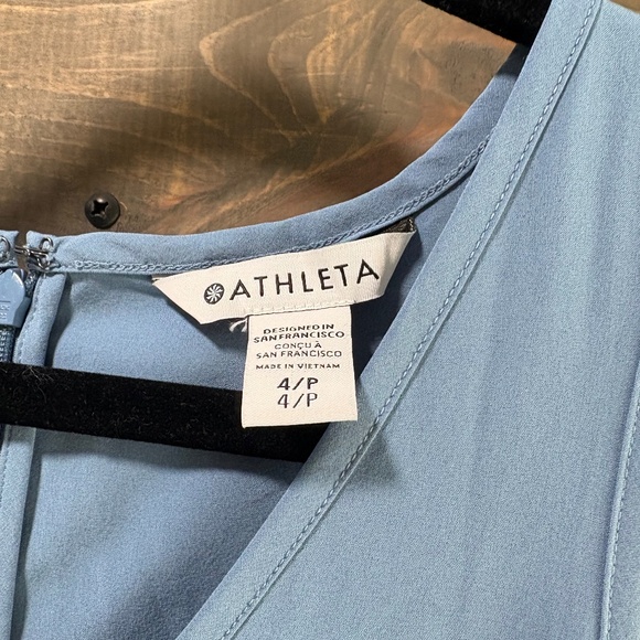 Athleta Brooklyn Jumpsuit Blue 4 petite - Picture 3 of 6